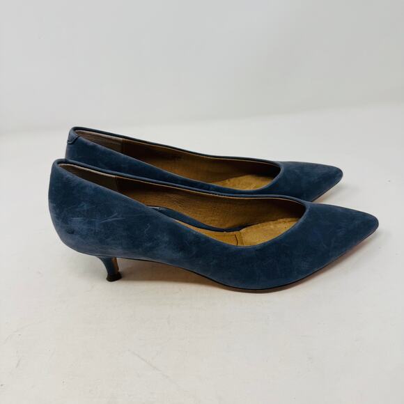 Vionic Women’s Size 8 Navy Blue Suede Pointed Toe Flats Comfort Orthotic Shoes - Picture 6 of 13